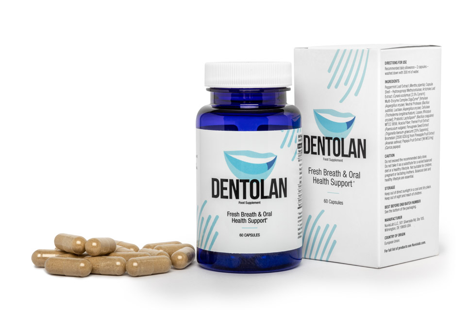 Dentolan es un suplemento dietético multicomponente destinado a personas con mal aliento. El producto tiene un efecto calmante sobre la garganta y las cuerdas vocales. Además, favorece los procesos digestivos y contribuye a la mejora del confort intestinal y al mantenimiento de un pH correcto de los jugos gástricos.