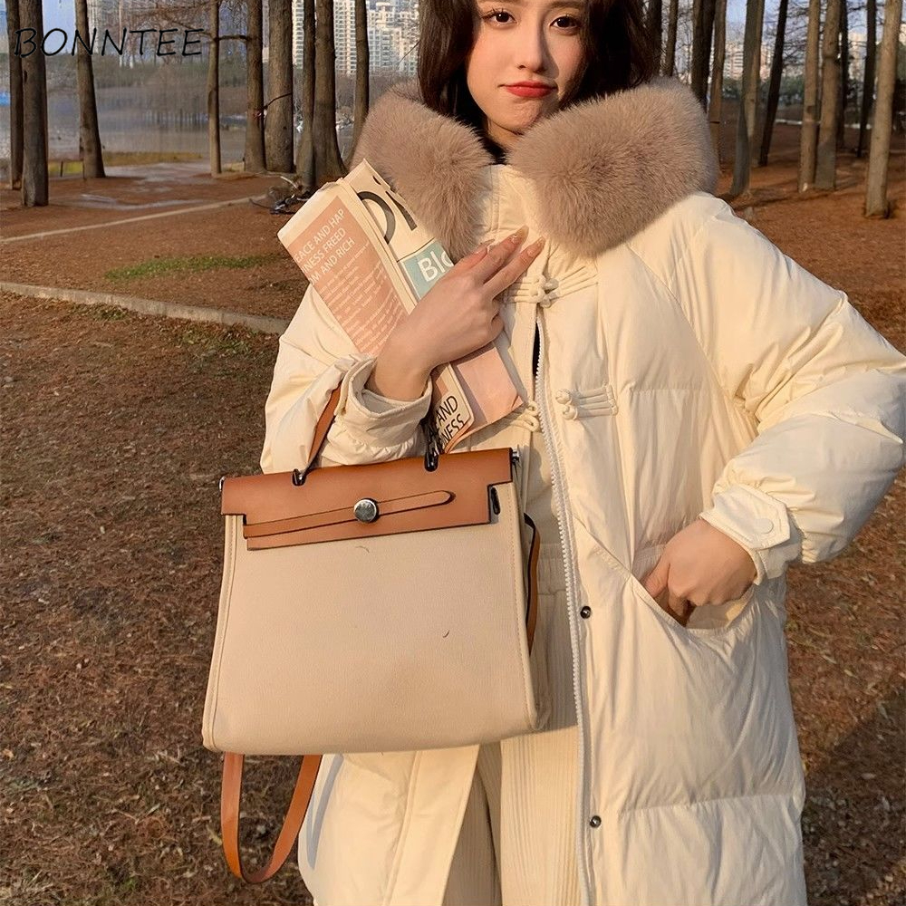 Parkas de estilo medio largo para mujer